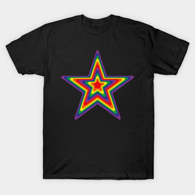 Rainbow Star T-Shirt by n23tees